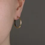 14 Ayar Altın Halka Greek Küpe