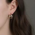 14 Ayar Düz Halka Küpe