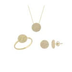 14 Ayar Taşlı Plaka Mini Set