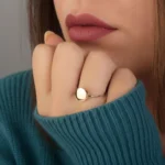 14 Ayar Plaka Taşsız Yüzük - Görsel 2