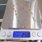 14 Ayar İkili Dorika Toplu Zincir Bileklik - Görsel 3