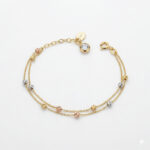 14 Ayar İkili Dorika Toplu Zincir Bileklik