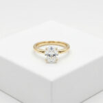 14 Ayar Oval Tektaş Yüzük - Görsel 2