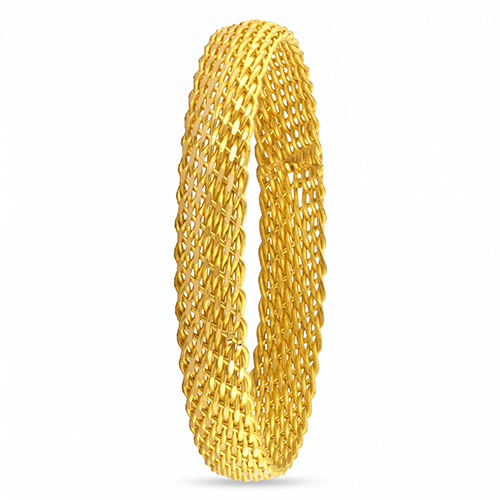 sepet 22 Ayar Sarı Altın 10 mm 20 Gram Sepet Model İşçiliksiz Bilezik - Görsel 1